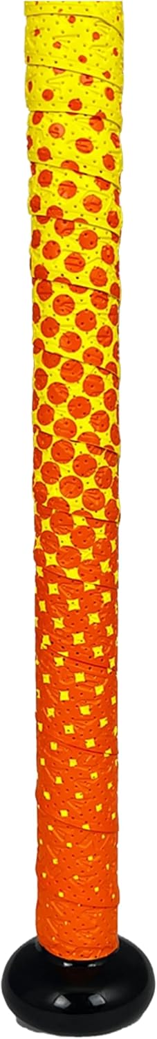 Easton FlowTack Bat Grip- Orange & Yellow Pixel